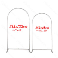 Arche de Mariage en Aluminium Argenté, 3 Tailles de 152 à 213 cm, Housses en Option