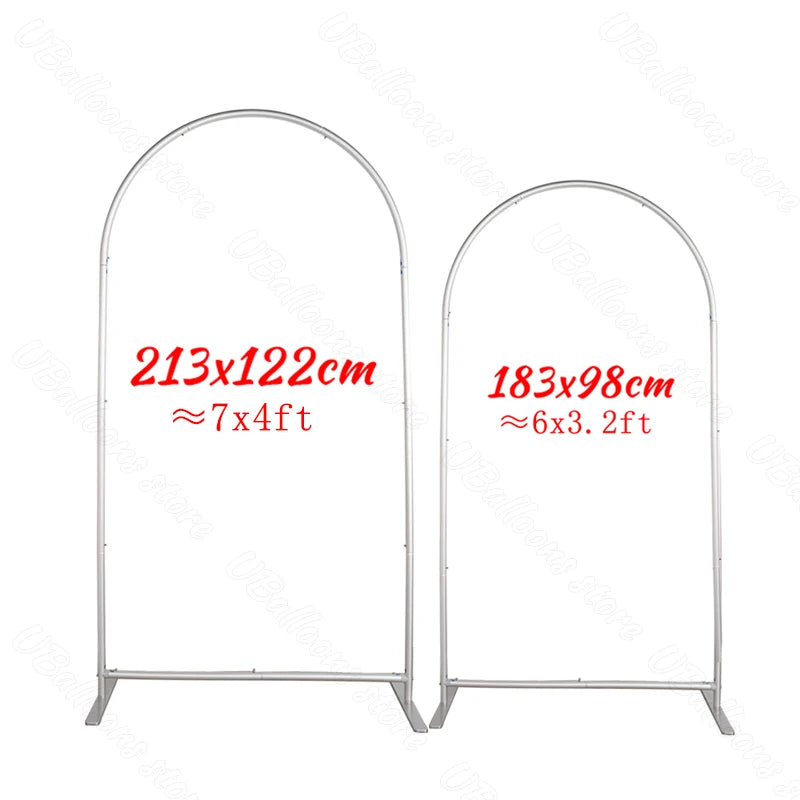Arche de Mariage en Aluminium Argenté, 3 Tailles de 152 à 213 cm, Housses en Option