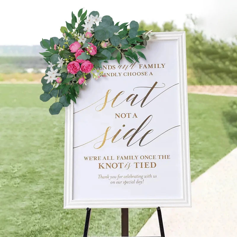 Arc Fleuri pour Arche de Mariage, Roses et Eucalyptus, vue complémentaire 4