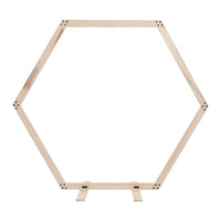Arche de mariage en bois hexagonale naturel, pour l'entrée de la salle