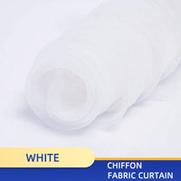 Voilage Mariage Translucide en Polyester, 160 cm de Large, coloris blanc