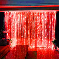 Rideau Lumineux LED avec Télécommande, 100 à 600 LED, coloris rouge