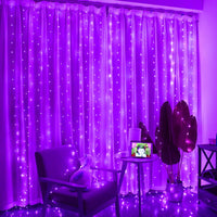Rideau Lumineux LED Mariage USB avec Télécommande, coloris violet