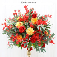 Fleurs pour Arche de Mariage Rouge et Orange, 4 Articles à la Pièce