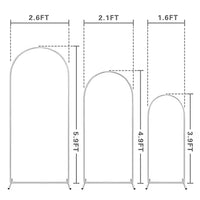Lot de 3 Arches de Mariage en Métal, Doré, Blanc ou Noir, coloris blanc