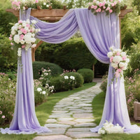Voilage Arche de Mariage en Mousseline, 70 cm de Large, coloris lavande