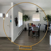 Arche de Mariage Ronde en Fer, Deux Pieds ou Base Rectangulaire, 100 à 250 cm