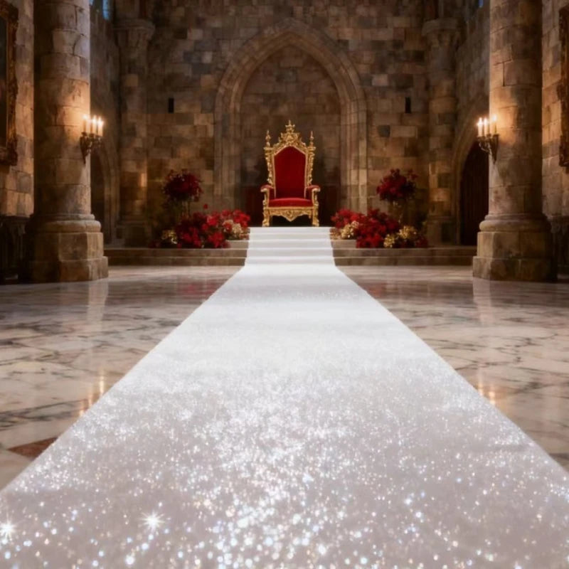 Tapis d'Allée Pailleté Blanc, Rouge ou Noir, 120 cm, vue complémentaire 3