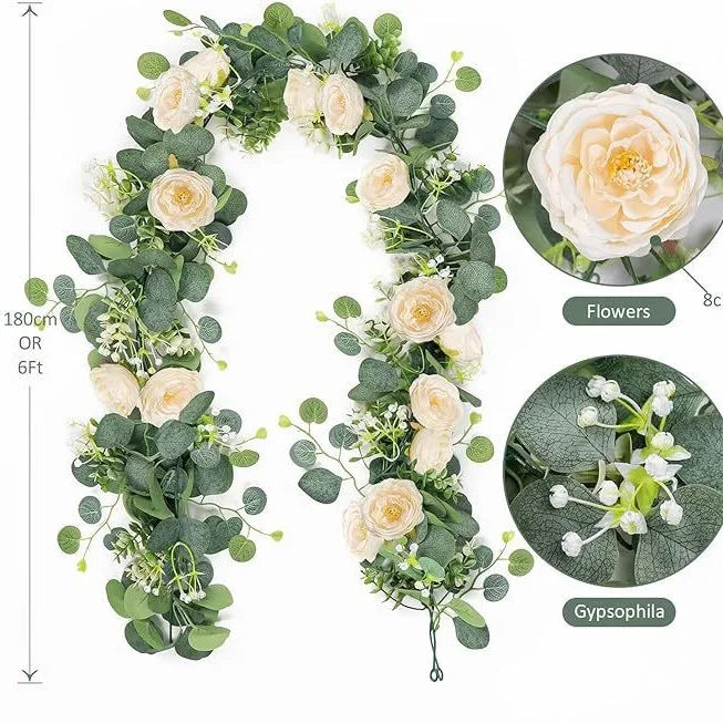 Fleurs pour Arche de Mariage, coloris champagne