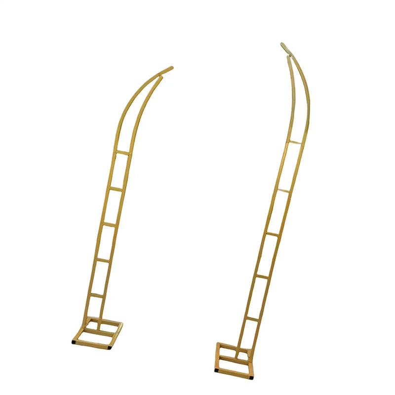 Arche de Mariage Semi-Ouverte en Métal, Paire de 180 et 210 cm, Blanc, Doré ou Noir
