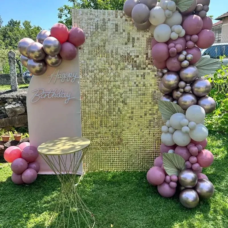 Fond de Mariage en Panneaux de Sequins Carrés, vue complémentaire 5