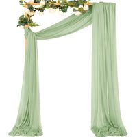 Voilage Chiffon pour Arche de Mariage, 75 cm de Large, coloris vert sauge