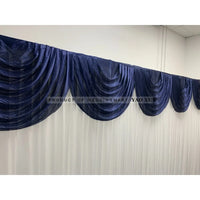 Drapé Swag pour Fond de Mariage, coloris bleu marine