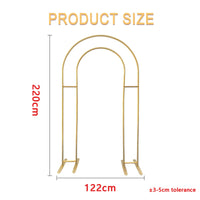 Arche de Mariage Arrondie avec Housse Recto-Verso, 9 Coloris, 220 × 122 cm