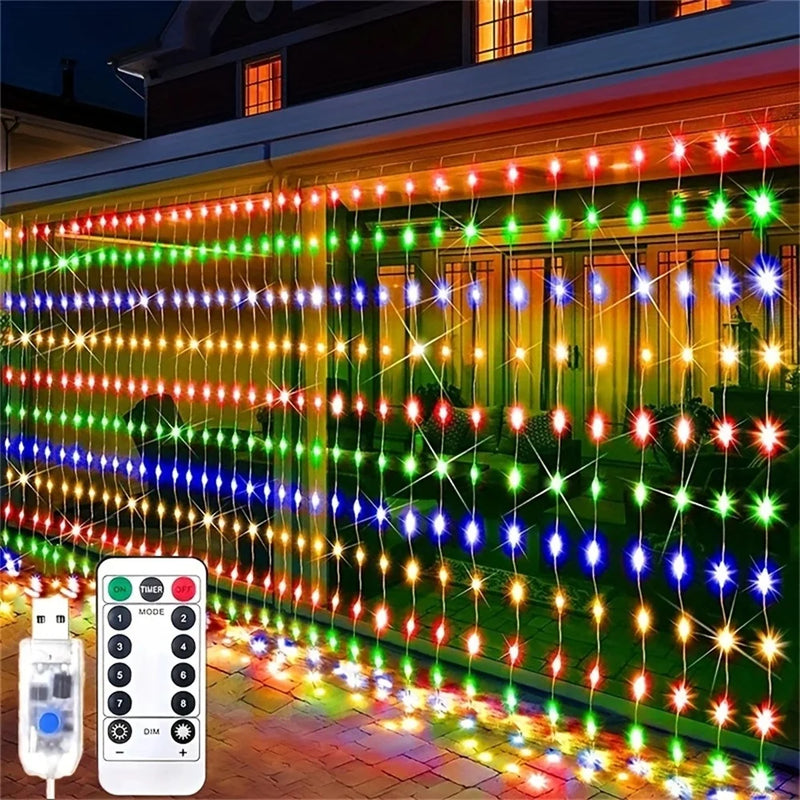 Rideau Lumineux LED Mariage USB avec Télécommande, vue complémentaire 2