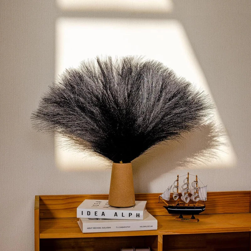 Pampa Artificielle Noire, Lot de 10 Tiges de 55 cm, vue complémentaire 5