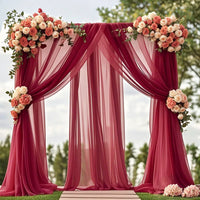 Voilage Tulle Semi-Transparent pour Arche de Mariage, 13 Coloris, 6 Tailles