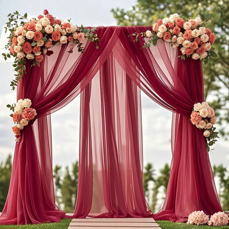 Voilage Tulle Semi-Transparent pour Arche de Mariage, 13 Coloris, 6 Tailles