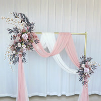 Compositions Florales et Voilages Bohèmes pour Arche de Mariage, 24 Articles à la Pièce