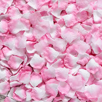 Pétales de Rose Artificiels, Lot de 500 Pétales, coloris rose et blanc