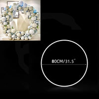 Structure Arche Ballon Cercle Blanc, 1 cercle de 80 cm