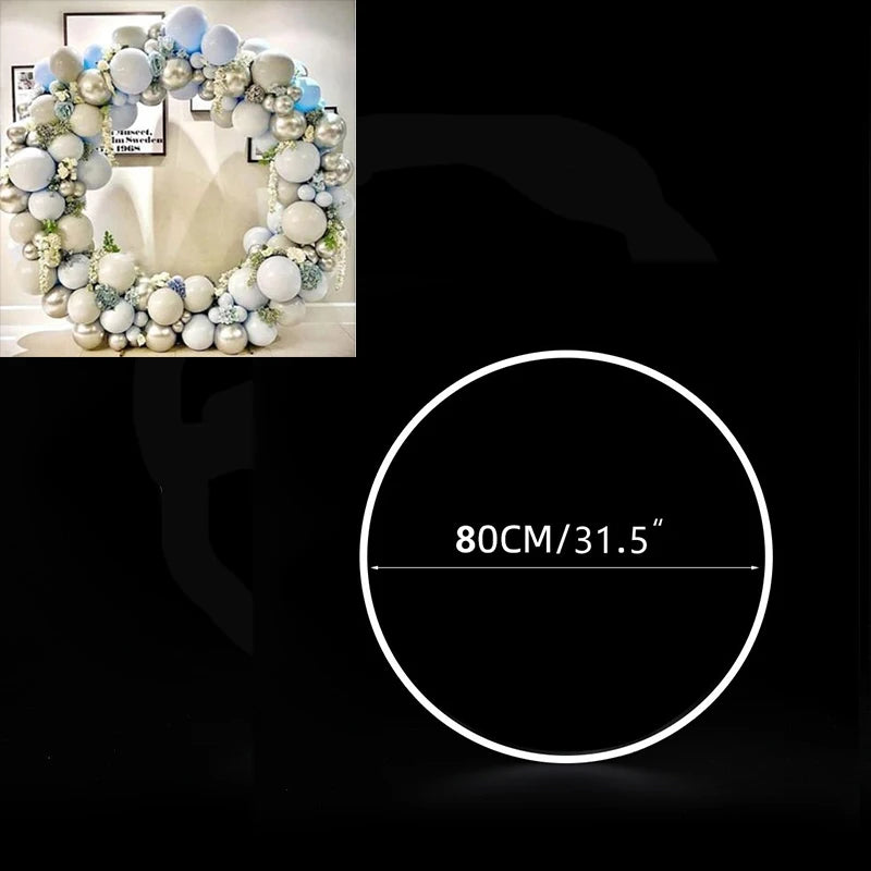 Structure Arche Ballon Cercle Blanc, 1 cercle de 80 cm