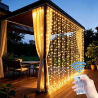Rideau Lumineux LED à Piles, coloris blanc chaud