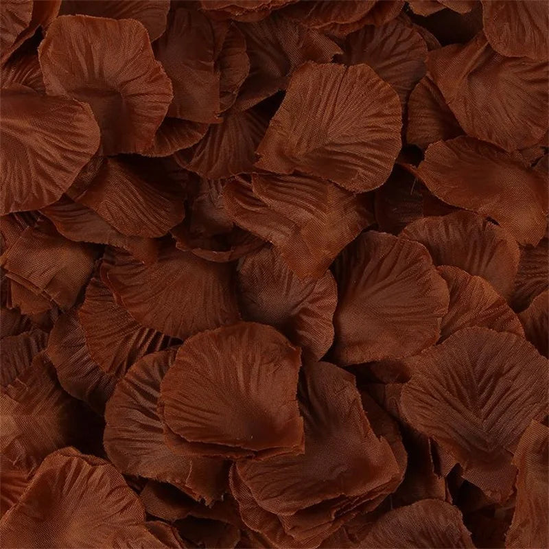 Pétales de Rose Artificiels, Lot de 500 Pétales, coloris marron