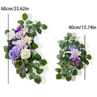 Fleurs pour Arche de Mariage, coloris violet clair et crème