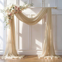 Voilage Arche de Mariage en Mousseline, 70 cm de Large, coloris beige