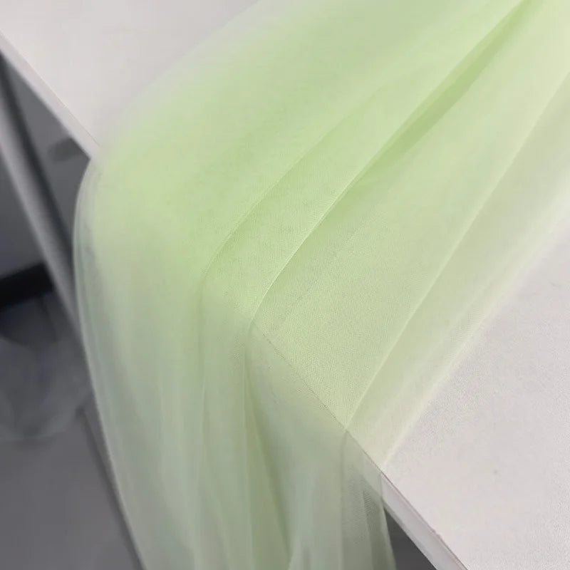 Voilage Tulle pour Arche de Mariage, Panneau de 75 × 600 cm, coloris vert menthe
