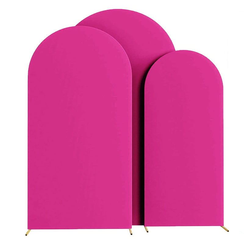 Housse d'Arche de Mariage en Spandex, coloris fuchsia