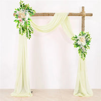 Voilage d'Arche de Mariage 76 cm de Large, coloris ivoire