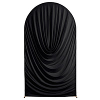 Housse d'Arche de Mariage Drapée en Spandex, coloris noir
