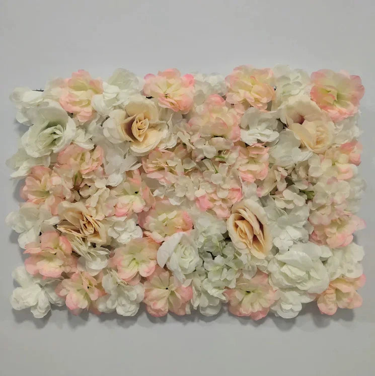 Mur de Fleurs Artificielles, Panneau Haute Densité 60 × 40 cm, 22 Coloris