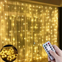 Rideau Lumineux LED Fil de Cuivre Argenté USB, vue complémentaire 2
