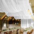 Voilage Mariage Plafond en Mousseline, 12 Coloris, 3 à 10 m