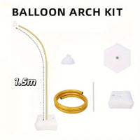 Structure Arche Ballon Flexible en Acier Galvanisé, doré, 1,5 m