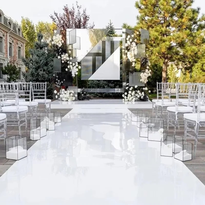Tapis d'Allée Miroir de Mariage Brillant, Rouleau de 10 m, vue d'ensemble