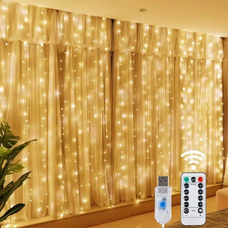 Rideau Lumineux LED Mariage USB avec Télécommande, vue complémentaire 4