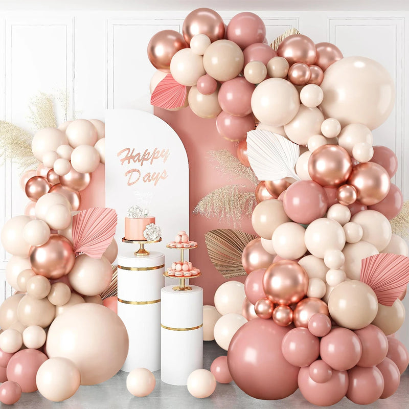Kit Arche de Ballons Rose Poudré, Pêche et Or, vue complémentaire 3
