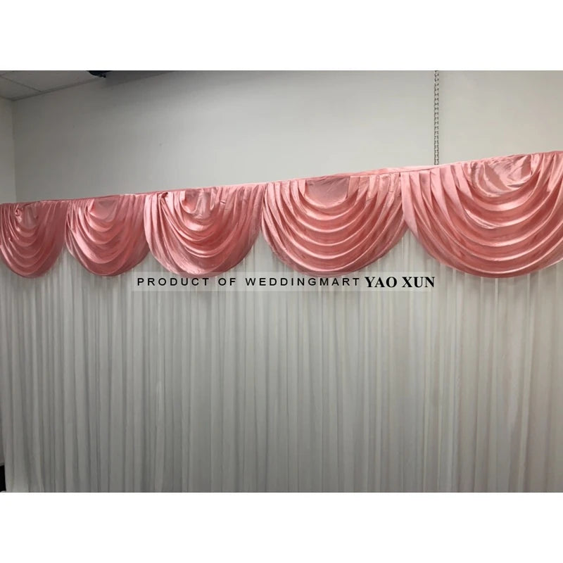 Drapé Swag pour Fond de Mariage, coloris rose saumon