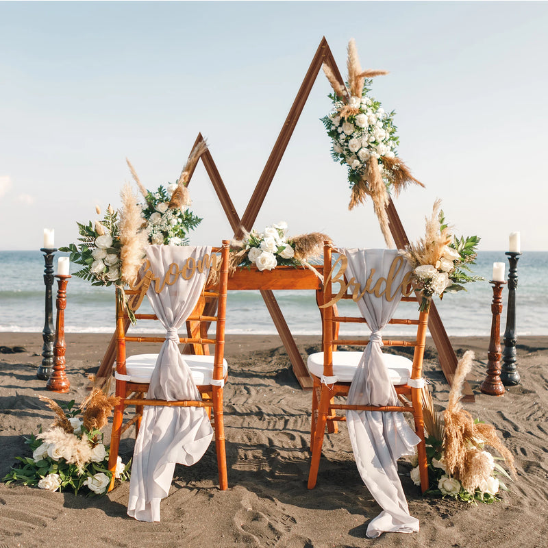 Arche de Mariage en Bois, 2 Arches Triangulaires de 255 et 300 cm