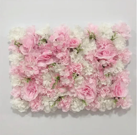 Mur de Fleurs Artificielles, Panneau Haute Densité 60 × 40 cm, 22 Coloris