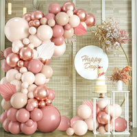 Kit Arche de Ballons Rose Poudré, Pêche et Or, vue complémentaire 5