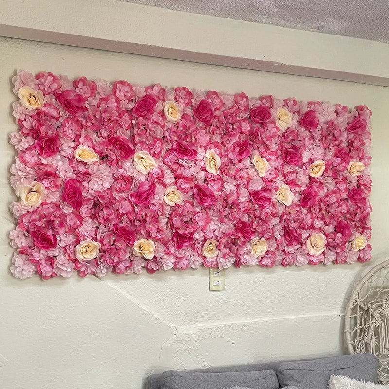 Mur de Fleurs Artificielles, Panneau 40 × 60 cm à l'Unité, 28 Coloris