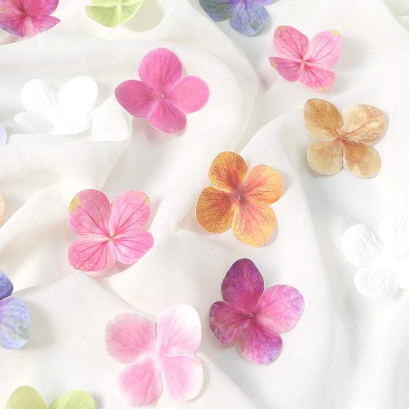 Pétales d'Hortensia Artificiels en Soie 4,5 cm, Lot de 50 à 200, 11 Coloris