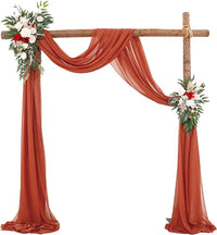 Voilage d'Arche de Mariage en Chiffon, coloris terracotta