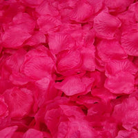 Pétales de Rose Artificiels, coloris rose fuchsia