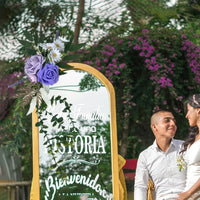 Composition de Fleurs pour Arche de Mariage, Violet et Lilas, vue complémentaire 4